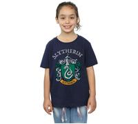 Slytherin Crest Cotton T-Shirt Harry Potter Navy 12-13 Years