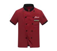 Slyzzcjb Personalized Embroidered Chef Coat Customized Chef Jacket Custom Chef works kitchen shirt Chef jackets for women Men Women