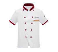 Slyzzcjb Personalized Embroidered Chef Coat Customized Chef Jacket Custom Chef works kitchen shirt Chef jackets for women Men Women