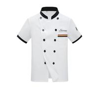 Slyzzcjb Personalized Embroidered Chef Coat Customized Chef Jacket Custom Chef works kitchen shirt Chef jackets for women Men Women