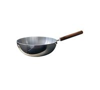 SM Aluminium Deep Biryani Curry Pan with Wooden Handle 24cm, 26cm, 28cm Restaurant Catering Home (26cm)