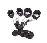 SM Bondage Fetish Slave Handcuffs Ankle Cuffs Adult Porn Sex Toys for Women Couple Games Sex Shop for Men and Women Black One Size