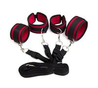 SM Bondage Fetish Slave Handcuffs Ankle Cuffs Adult Porn Sex Toys for Women Couple Games Sex Shop for Men and Women Red One Size