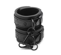 SM Bondage Restraints Fetish Kit Leather Handcuffs Sex Play with Blindfold Silk Eye Cover Role Play Set for Couples Adults Wife Pink One Size