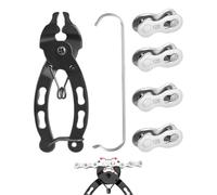 SM-CN910 Quick Link, 12-Speed Bicycle Chain Quick Link Connector Set of 4 Durable Carbon Steel Master Links Quick Link Pliers Hanging Hook for Easy Maintenanc