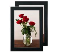 SM Decor 2 Pack Black A4 Picture Frame - Freestanding and Wall Mounted Photo Frame for Pictures Posters & Certificates, A4 Size Compact Picture Frames - Black, A4 (21 x 30 cm)