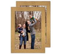 SM Decor 2 Pack Oak A5 Picture Frame - Freestanding and Wall Mounted Photo Frame for Pictures Posters & Certificates, A5 Size Compact Picture Frames - Oak, A5 (15 x 21 cm)