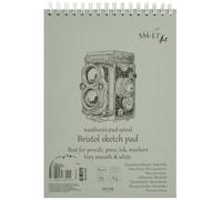 SM. LT 50ts Authentic Line A4 Sketchpad and Smooth Bristol Paper, 50 Sheets, Perforated, with Double Spiral, 185 GSM Recycled Extra White