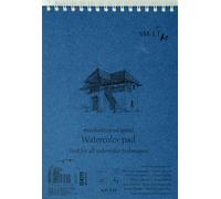 SM.LT AB-35TS Authentic Line A4 Watercolour Pad - Natural White Paper - 280 GSM - 35 Pages - Blue