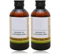 SM Mahanarayana Thailam - 200 ml | Ayurvedic Oil for Muscle Soreness & Stiffness | Increases Flexibility in Joints & Relieves Pain | Tel Massage Oil | Strengthens Muscles (Pack of 2)