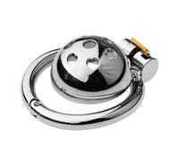 SM Metal Flat Chastity Penis Cage Heart Shaped Hollow Chastity Lock with Invisible Lock and Key Male Penis Bondage Gear Chastity Device Sex Toys