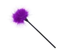 Sm Pu Leather Spanking Paddle Slap Clap Flap Whip On Butt with Flirt Tickle Feather Sex Adult Game Toy for Women Man Couple Purple One Size
