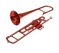 SM SAI MUSICAL RED LACQUER TROMBONE Bb PITCH FOR SALE WITH FREE HARD CASE AND MOUTHPIECE