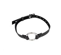 SM Sex Toys Adjustable Leather Strap Mouth Plug with Metal Mouth O-Ring Gag Couple Training Toy Bondage Gags & Muzzles
