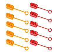 SM SunniMix 10x XT60 Male Female Plug Dust Cap Dustproof Protector Shell Rubber Terminal Stopper Anti Insulated Anti Lost for XT60 Plug RC Aircraft, red and yellow