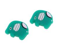 SM SunniMix 2x Tennis Vibration Dampeners - Racket Shock Absorbers - Great for Racquetball, Squash, Badminton and - Various Funny Animal Shape to Choose, Green Elephant