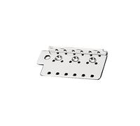 SM SunniMix 6 String Tremolo Bridge Plate Chrome Electric Guitar Bridge Plate Multiuse Lightweigt Professional Sturdy for Bass Electric Guitar Fittings