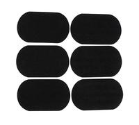 SM SunniMix 6pcs Oval Shape Leather Elbow Knee Patches for DIY Coat Jacket Jeans Decor, Black