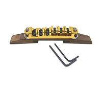 SM SunniMix Bridge Roller Saddles Adjustable Guitar Parts Replace Accessories , Golden