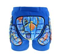 SM SunniMix Deluxe Padded Figure Skating Shorts for Kids Boys And Girls - 3D Pads for Hips Tailbone & Butt - Choice of Colors & Sizes, Blue, XS