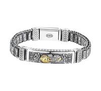 SM SunniMix Feng Shui Bracelet/Tibetan Prayer Wheel Bracelet/Rotatable Pi Yao Pi Xiu Amulet Gift for Valentine's Day Festival Birthday Men Women, 22cm
