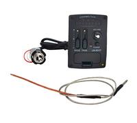 SM SunniMix UK-300T Piezo Cable Pickup， EQ Preamp with Soft/Hard Piezo - Ukulele Parts, Black, 68cm