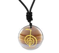 SM SunniMix Vintage Necklace Pendant Cho KU Rei Symbol Unique Talisman Pendant for Thanksgiving, Gray