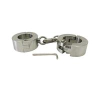 SM Super Heavy 2cm Thick Stainless Steel Hand Cuffs BDSM Bondage Screw Lock Handcuffs Metal Handcuffs Sex Toys for Couples(Mann)