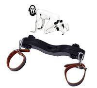 SM Testicle Pressure Belt Leather Ankle Cuff Bondage Set BDSM Oak Ball Crusher Testicle Neck Pillory Scrotum clamp Slave Torture Bondage Sex Toy for Men