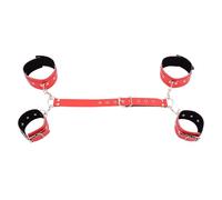 SM Wrist Restraints Bondage Set Sexy Toys Slave Frisky Beginner Female Restraints Kit Props Collar Back Handcuffs Couple SM Sex Game Tool with Adjustable Straps Bed Adults Play