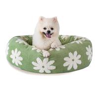 SM4BED 23 Inch Calming Dog Bed for Small Dogs Cats, Kitty Puppy Round Anti-Anxiety Warm Bed, Soft Cozy Anti-Slip Donut Washable Pet Bed, Fits up to 30 lbs Pets