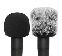 SM57 Pop Filter Foam Cover - Mic Windscreen with Furry Wind Screen Windjammer Compatible with Shure SM-57 Microphone to Blocks Out Plosives by YOUSHARES (2 PCS)