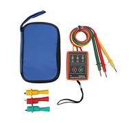 SM852B Digital 3 Phase Rotation Tester, 3 Phase Rotation Meter with LED and Buzzer Indicator, Portable AC 60~600V Phase Sequence Detector for Electricians