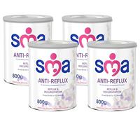 SMA Anti Reflux Baby Milk Powder Formula, From Birth, 800g (Pack of 4)
