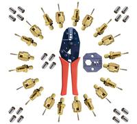 SMA Connector RG58 and Coax Crimping Tool Kit: 20Pcs RG58 SMA Crimp Connector (10 Male & 10 Female) with Coaxial Crimper and an Interchange Die for DIY WiFi Antenna, TV, GPS, Router