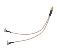 SMA female to Y-type connector splitter and combiner cable, 2 x TS9 male, 8 inches, gold and silver-B8