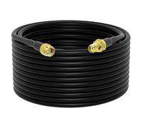 SMA Male To Female Connector 10 Meters Low Loss Extension Antenna RG58 Coaxial Cable Pigtail For 4G LTE Ham ADS-B(10M RPSMAJ-SMAJ)