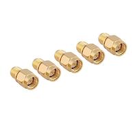 SMA Male To RP SMA Female Coaxial Adapter Set, Wide Bandwidth Connector for Antenna, GPS, Transmission Systems, Pack of 5 for Wireless Communication Systems