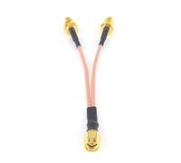 SMA male to Y type 2X SMA female male rp sma Connector Splitter Combiner Cable Pigtail RF Extension RG316 Cable (D)