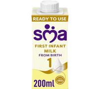 SMA Stage 1 First Infant Baby Milk Ready Made Liquid Formula (Ready to Drink) from birth Multipack 12 x 200ml