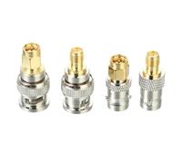 SMA To BNC Connectors Kit 4PCS Male Female RF Coax Coaxial Adapter Converter For Ham Radio HT Antenna Scanner SDR Dongle