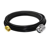 SMA to TNC Cable RG58 TUOLNK SMA Male Plug to TNC Male Low Loss Extension Cable 16.4ft(5M) TNC to SMA RF Coax Adapter Cable 50 ohm for Wireless LAN Devices, Black