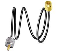SMA to UHF Extension Cable RG58 3.3ft(1M) TUOLNK SMA Male to SO239 PL259 WiFi Antenna Pigtail Cable PL-259 RF Coax Assembly Cable for CB Radio Ham Radio, Black