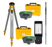 SMA26 Pro Rover&Base RTK GNSS Survey System with Handheld Collector, Dual GNSS Receiver, Tilt Compensation, 4G/WiFi/Bluetooth, IP67 Waterproof, Ideal for Land(Include Pole, Tribrach, Tripod)
