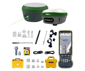 SMA28H Laser AR Rover RTK & SMA26 Pro Base GNSS Survey System Work as Base Station for Drones/UAVs Dual Cameras AR Visual Stakeout|Laser 30m|2cm Accuracy|120° IMU|15km UHF|4G/BT/NFC/PPK/NTRIP