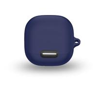 smaate Silicon Case Cover Compatible with soundcore by Anker Liberty 4 NC Wireless Earbuds, Protective Skin with “S” Shaped Dual Carabiner, with Hole for Charging, Blue