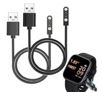 smaate Smart Watch Cable Chargers Compatible with MorePro FITVII HM57 1.85 inches smartwatch, 2 PCs
