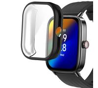 smaate Watch Cases compatible with Yoever aeac Tensky SOUYIE IDW28 1.85” Smart Watch, TPU Case with Screen Protector, Protecting Watch Body & Screen, Black
