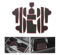 smabee 12PCS Center Console Liner for Kia K5 2025 2026 Door Slot Mats for 2025 K5 Cup Holders Inserts Anti-Dust Mats Interior Accessories (Red)