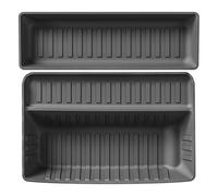 Smabee 2PCS Lower Mat In Rear Trunk for Xpeng G6 2023 2024 Car Cargo Liner Lower Set Floor Mats TPE 3D Odorless Tray All Weather For Xpeng G6 Accessories Black(LHD)